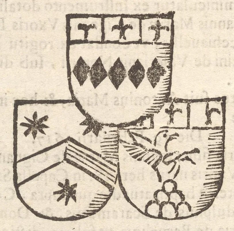 An illustration from Arbor genealogica gentis de Cignano, quam merito ac virtuti D. Caroli per lineam rectam eodem ex stipite descendentis, 1687, leaf 59
