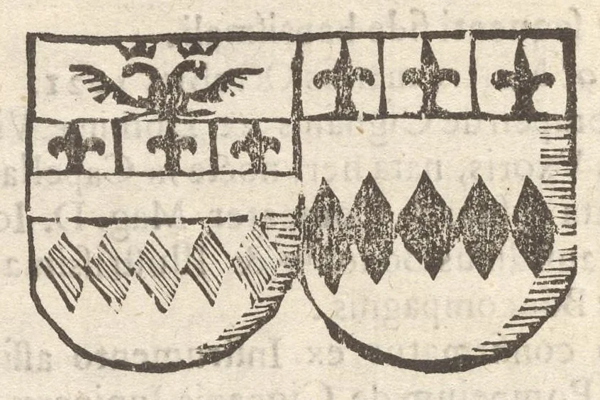An illustration from Arbor genealogica gentis de Cignano, quam merito ac virtuti D. Caroli per lineam rectam eodem ex stipite descendentis, 1687, leaf 61