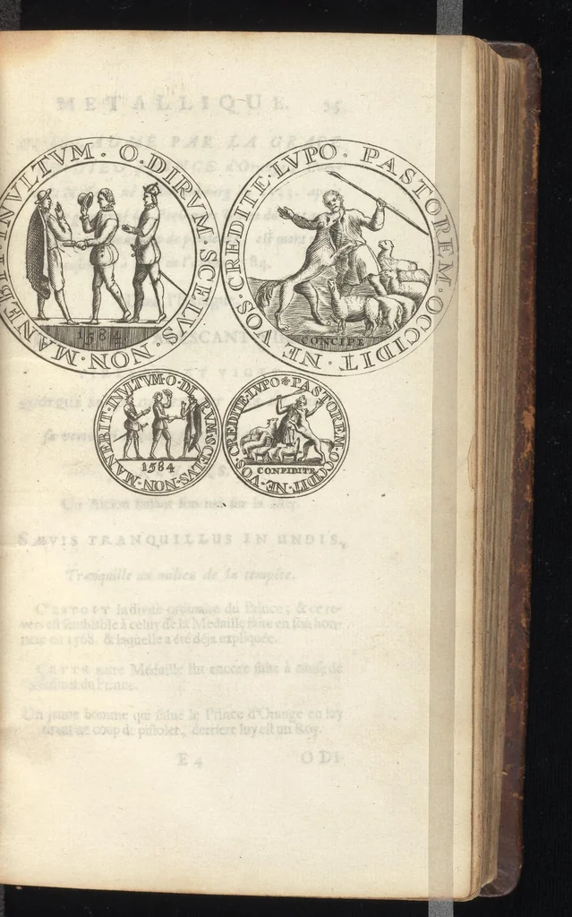 An illustration from Histoire metallique de la Republique de Hollande, 1688, leaf 128