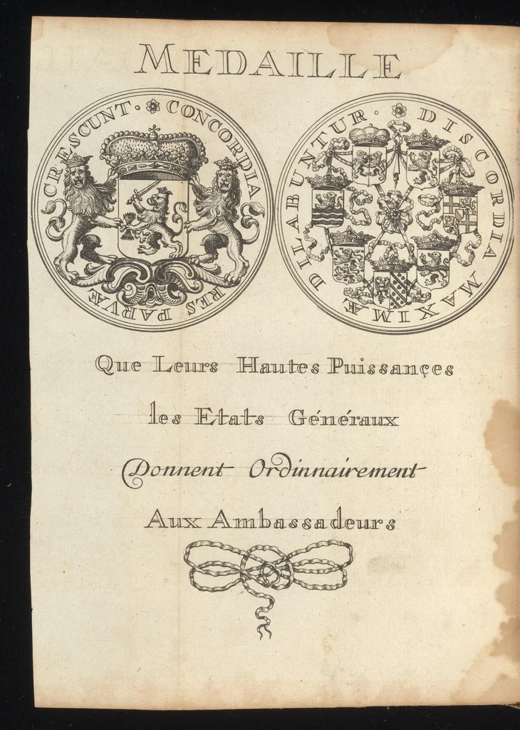 An illustration from Histoire metallique de la Republique de Hollande, 1688, leaf 339