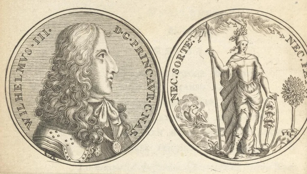 An illustration from Histoire metallique de la Republique de Hollande, 1688, leaf 553