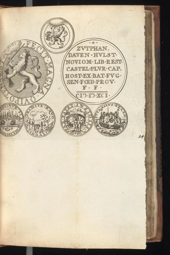 An illustration from Histoire metallique de la Republique de Hollande, 1688, leaf 172