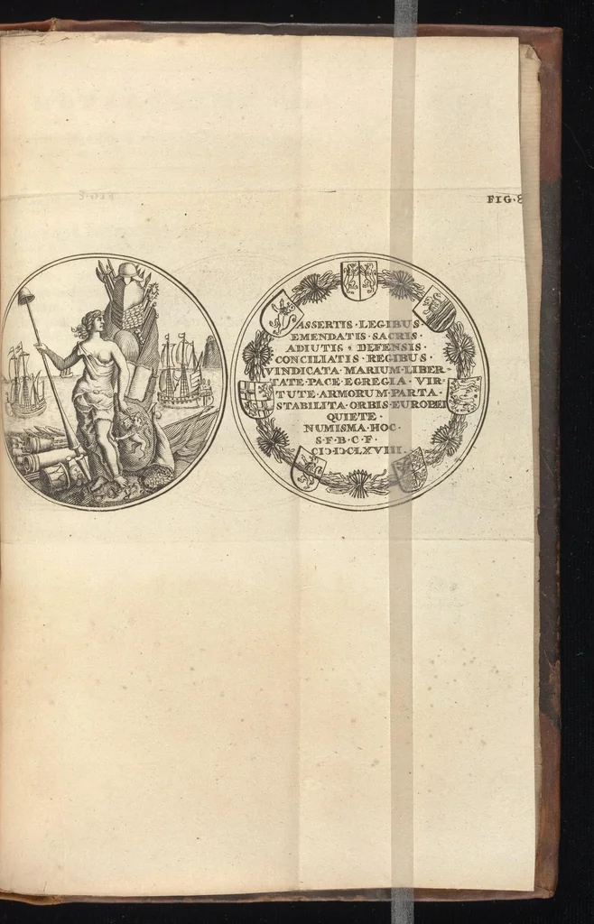 An illustration from Histoire metallique de la Republique de Hollande, 1688, leaf 548