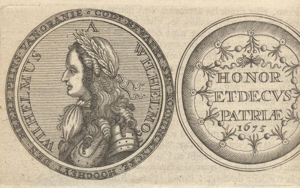 An illustration from Histoire metallique de la Republique de Hollande, 1688, leaf 599