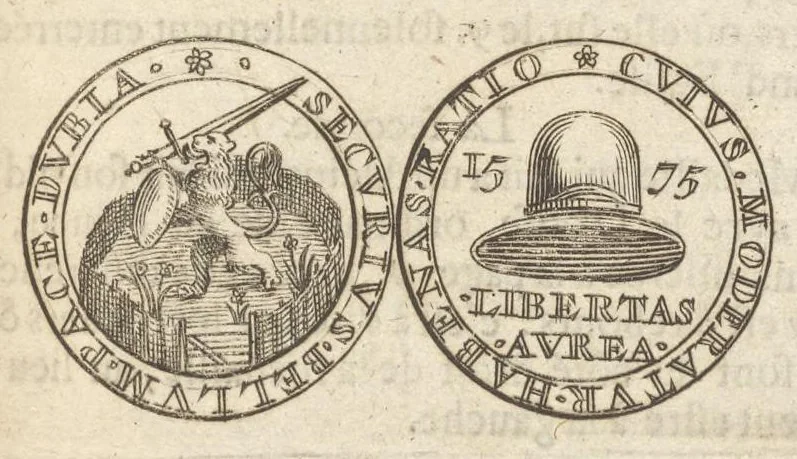 An illustration from Histoire metallique de la Republique de Hollande, 1688, leaf 88