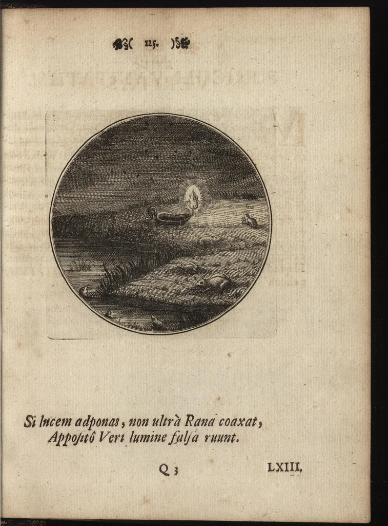 An illustration from Emblemata moralia, 1697, leaf 134