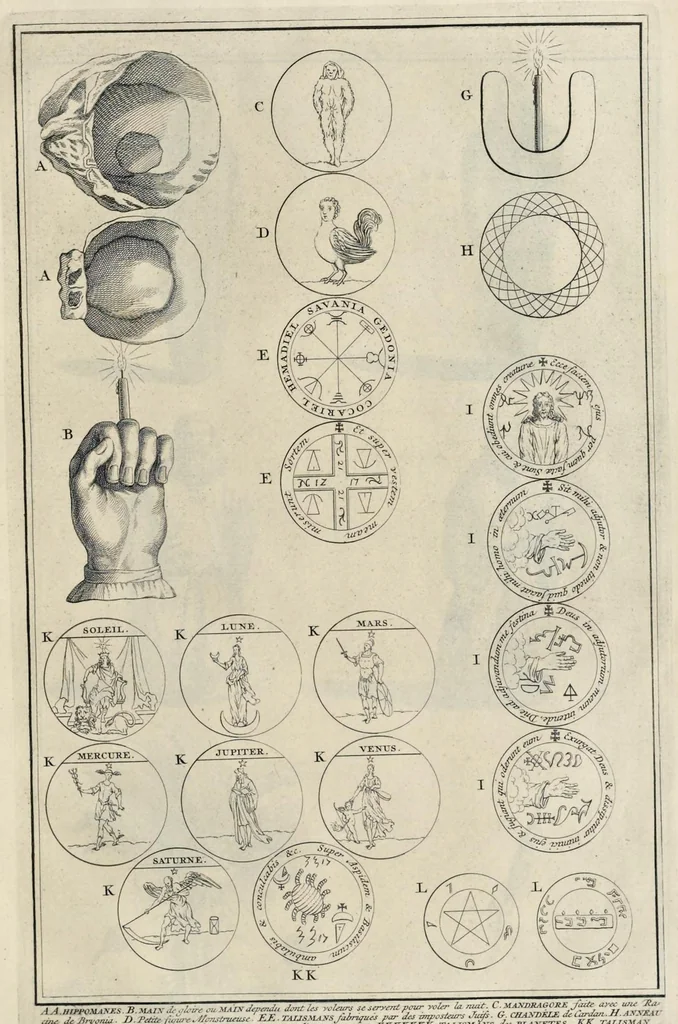 An illustration from Superstitions anciennes et modernes : prejugés vulgaires qui ont induit les peuples à des usages et à des pratiques contraires à la religion, 1733, leaf 134