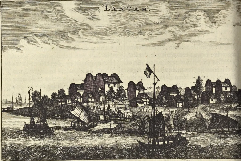 An illustration from Het gezandtschap der Neêrlandtsche Oost-Indische Compagnie, aan den grooten Tartarischen Cham, den tegenwoordigen keizer van China : waar in de gedenkwaerdigste geschiedenissen, die onder het reizen door de Sineesche landtschappen, Quantung, Kiangsi, Nanking, Xantung en Peking, en aan het keizerlyke hof te Peking, zedert den jaare 1655 tot 1657 zyn voorgevallen, op het bondigste verhandelt worden : beneffens een naauwkeurige beschryvinge der Sineesche steden, dorpen, regeering, weetenschappen, handwerken, zeden, godsdiensten, gebouwen, drachten, scheepen, bergen, gewaffen, dieren, &c. en oorlogen tegen de Tarters : verçiert met over de 150 afbeeldtsels, na 't leven in Sina, 1693, leaf 345
