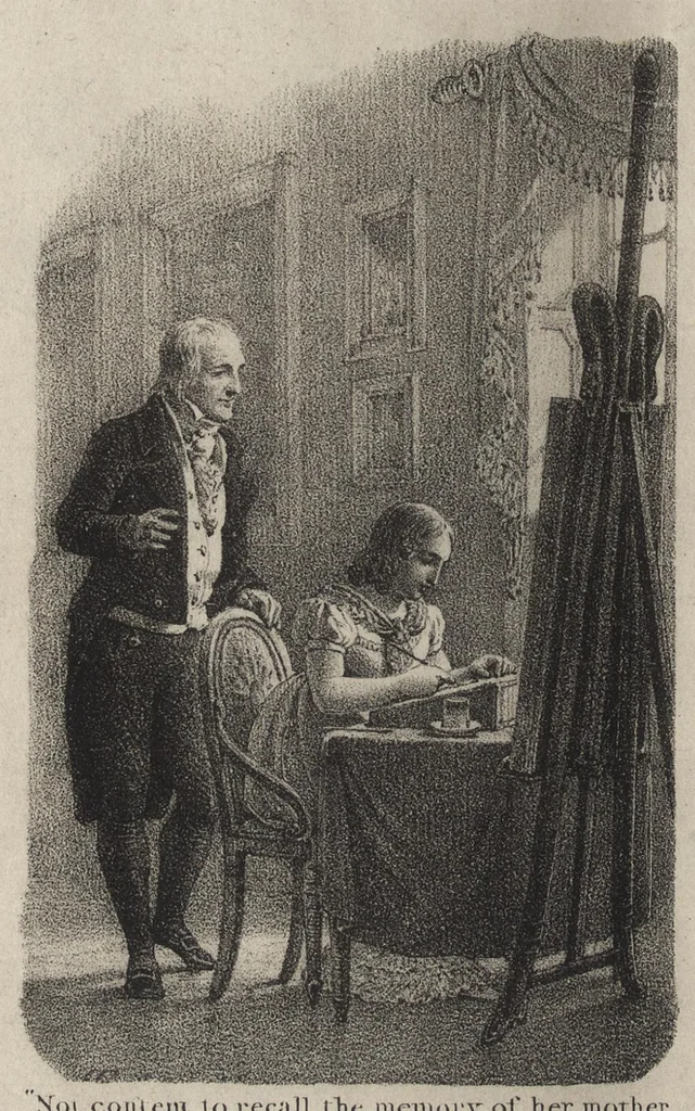 An illustration from Letters upon the art of miniature painting, 1822, leaf 7