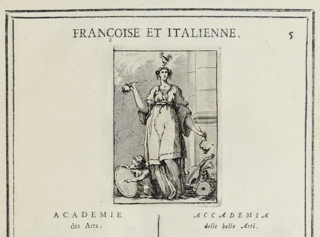 An illustration from Iconologie, tirée de divers auteurs : utile aux gens de lettres, aux poëtes, aux artistes, & généralement à tous les amateurs des beaux-arts, 1759, leaf 32