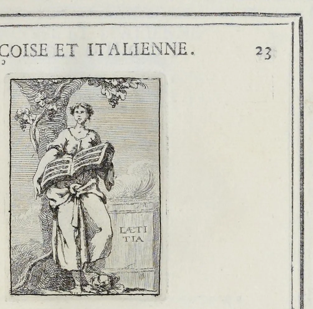 An illustration from Iconologie, tirée de divers auteurs : utile aux gens de lettres, aux poëtes, aux artistes, & généralement à tous les amateurs des beaux-arts, 1759, leaf 50