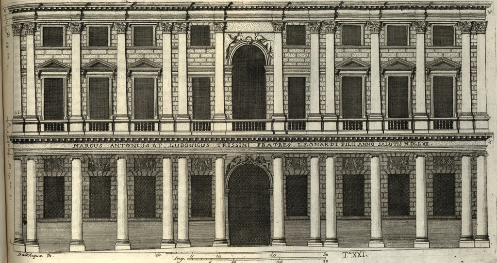 An illustration from Il forestiere istruito delle cose più rare di architettura, e di alcune pitture della città di Vicenza : dialogo, 1761, leaf 104