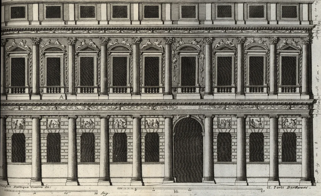 An illustration from Il forestiere istruito delle cose più rare di architettura, e di alcune pitture della città di Vicenza : dialogo, 1761, leaf 110