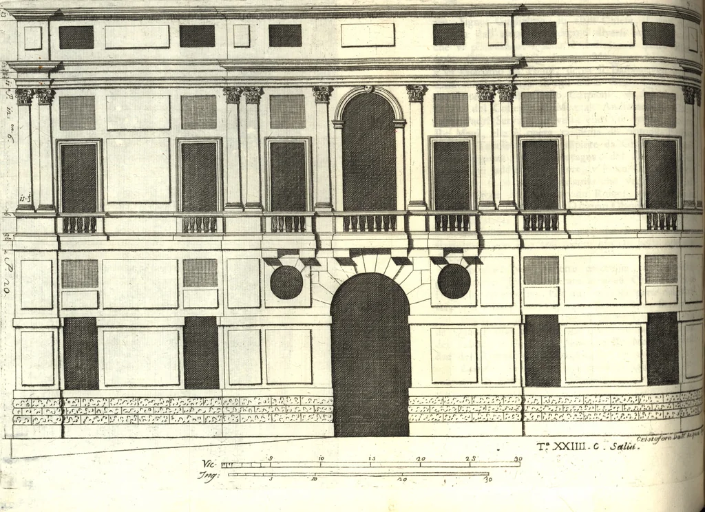 An illustration from Il forestiere istruito delle cose più rare di architettura, e di alcune pitture della città di Vicenza : dialogo, 1761, leaf 123
