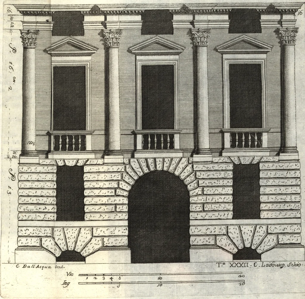 An illustration from Il forestiere istruito delle cose più rare di architettura, e di alcune pitture della città di Vicenza : dialogo, 1761, leaf 166