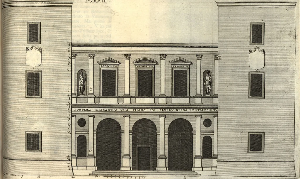 An illustration from Il forestiere istruito delle cose più rare di architettura, e di alcune pitture della città di Vicenza : dialogo, 1761, leaf 170