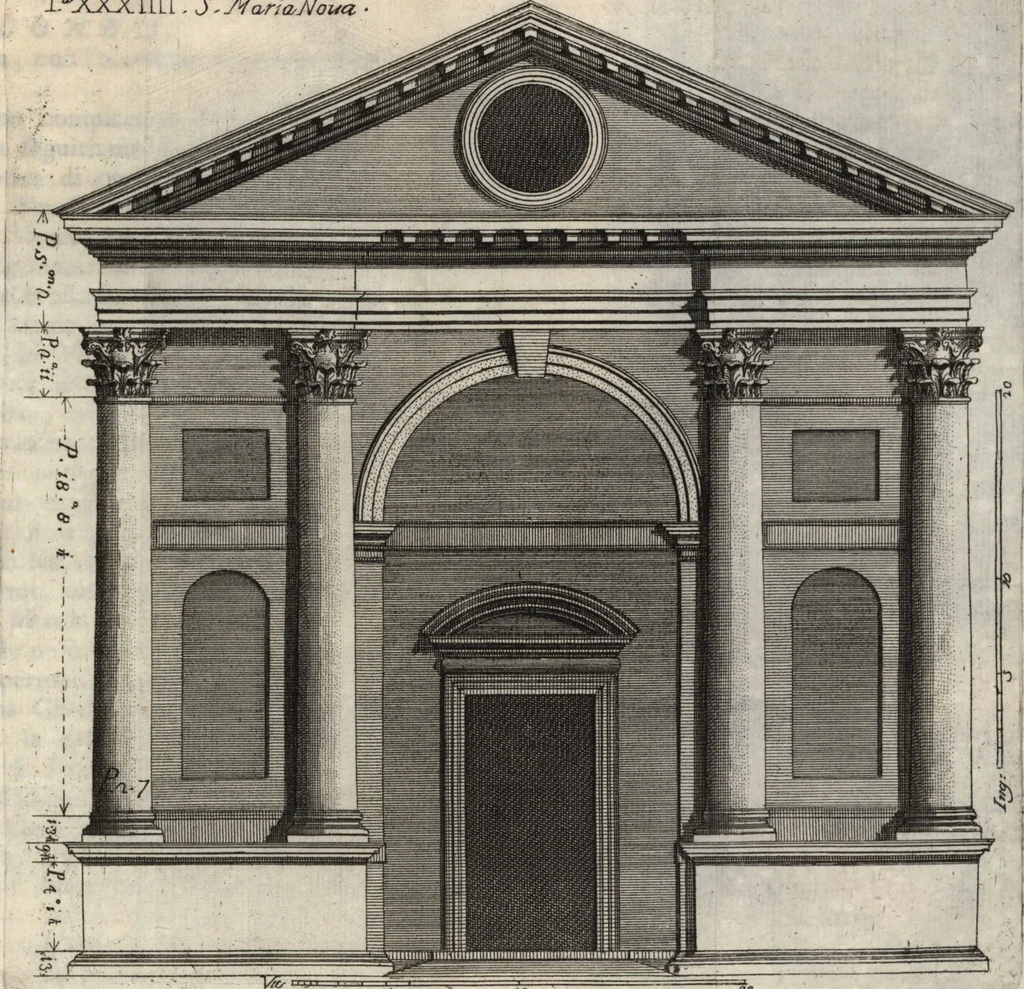An illustration from Il forestiere istruito delle cose più rare di architettura, e di alcune pitture della città di Vicenza : dialogo, 1761, leaf 180