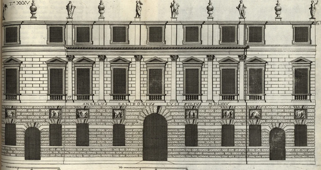 An illustration from Il forestiere istruito delle cose più rare di architettura, e di alcune pitture della città di Vicenza : dialogo, 1761, leaf 184