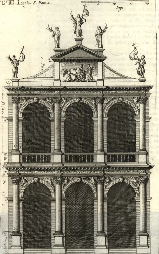 An illustration from Il forestiere istruito delle cose più rare di architettura, e di alcune pitture della città di Vicenza : dialogo, 1761, leaf 35
