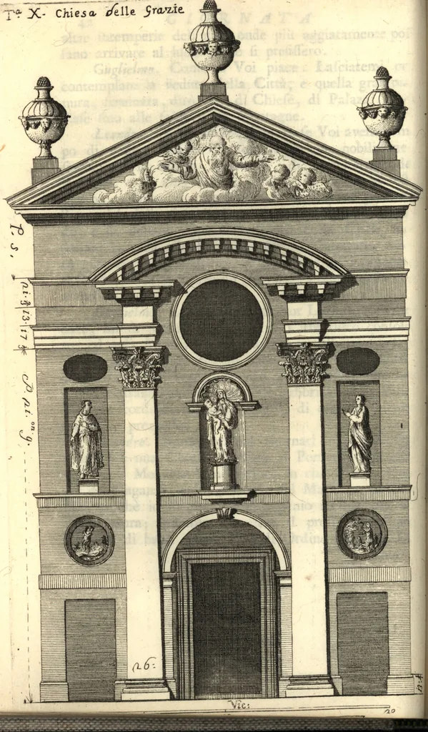 An illustration from Il forestiere istruito delle cose più rare di architettura, e di alcune pitture della città di Vicenza : dialogo, 1761, leaf 61
