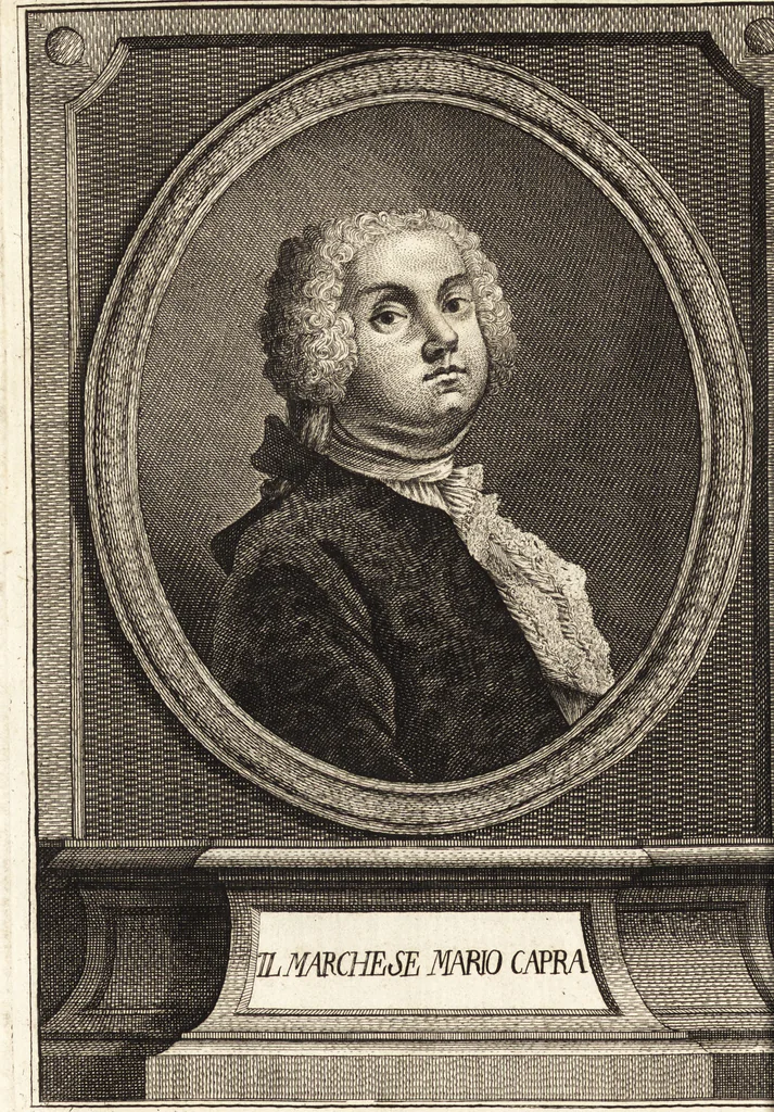 An illustration from Il forestiere istruito delle cose più rare di architettura, e di alcune pitture della città di Vicenza : dialogo, 1761, leaf 7