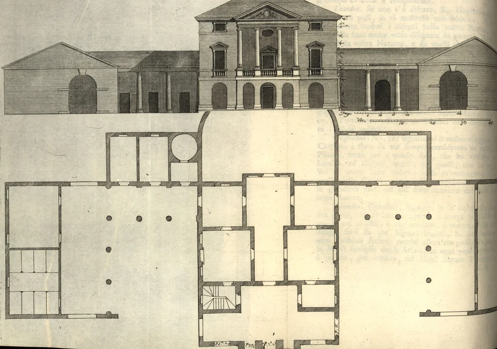 An illustration from Il forestiere istruito delle cose più rare di architettura, e di alcune pitture della città di Vicenza : dialogo, 1761, leaf 81