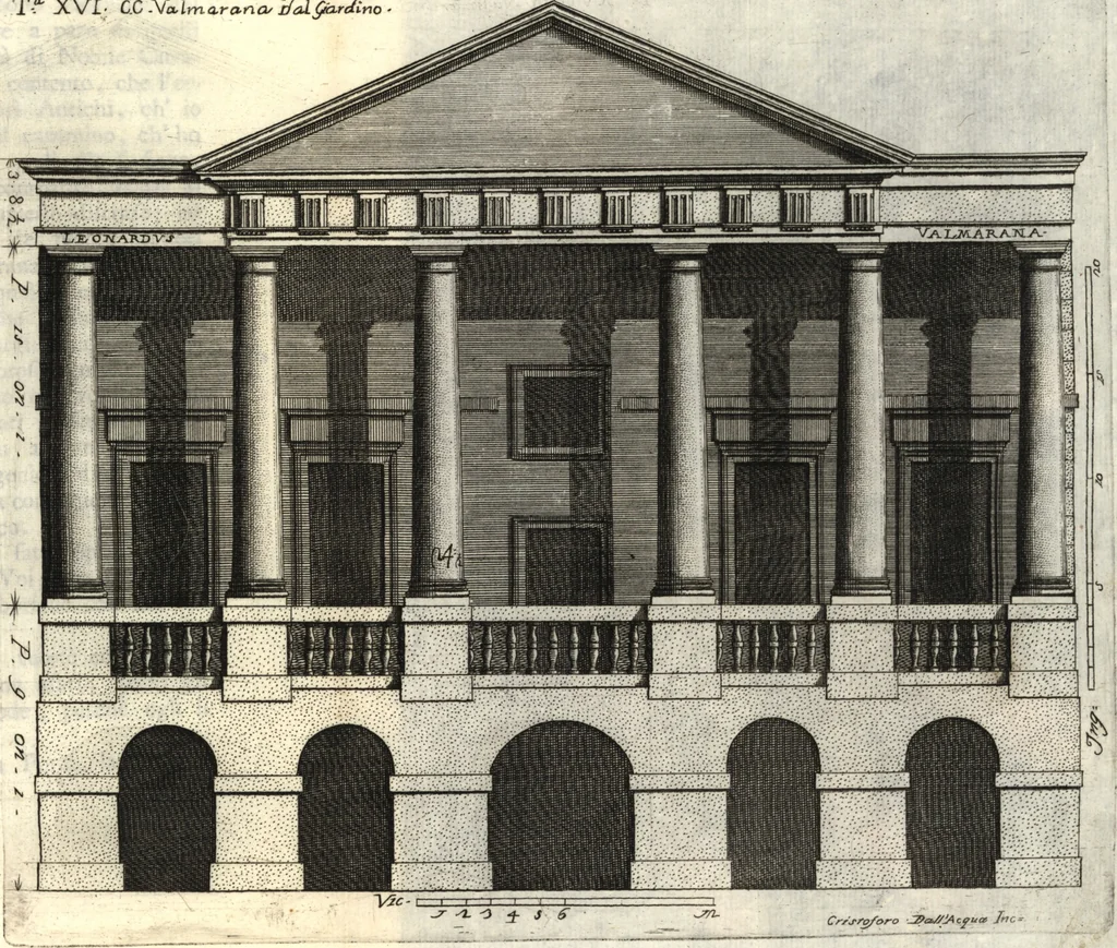 An illustration from Il forestiere istruito delle cose più rare di architettura, e di alcune pitture della città di Vicenza : dialogo, 1761, leaf 84
