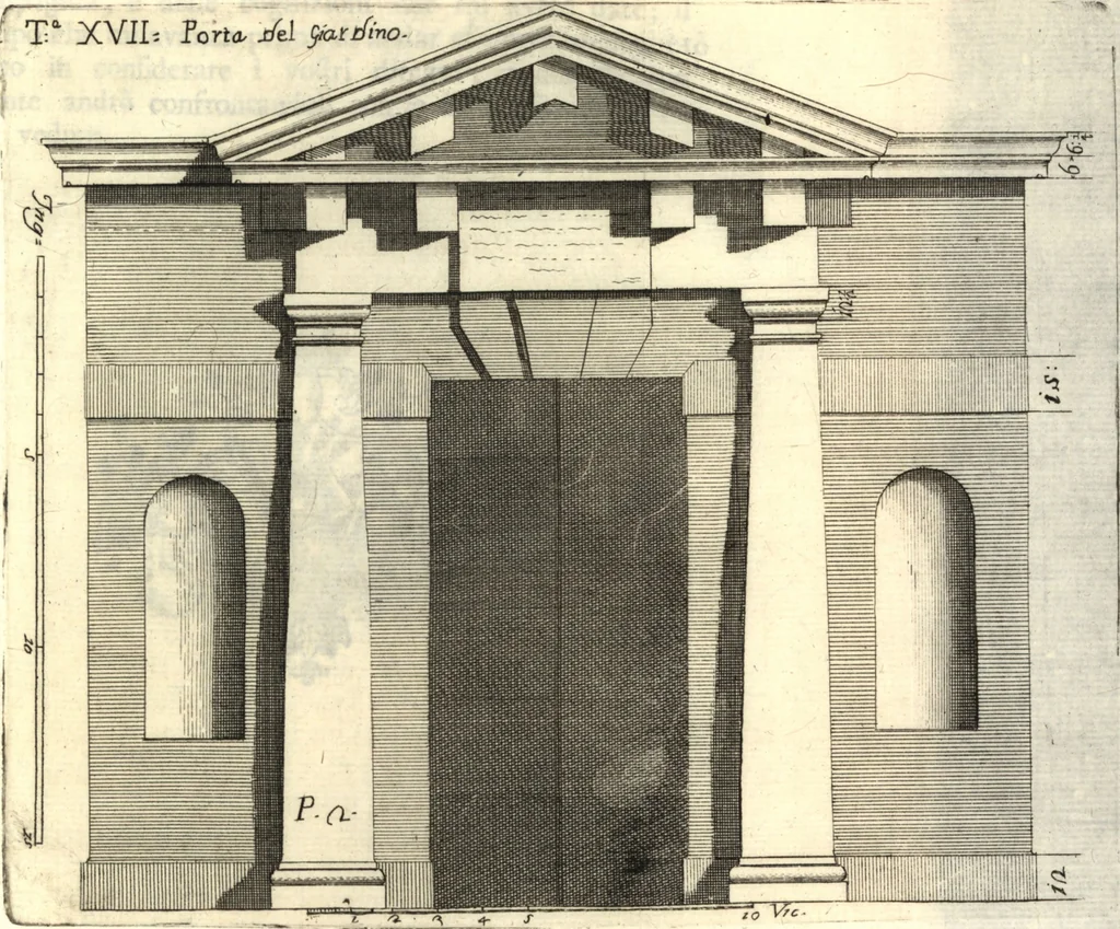 An illustration from Il forestiere istruito delle cose più rare di architettura, e di alcune pitture della città di Vicenza : dialogo, 1761, leaf 88