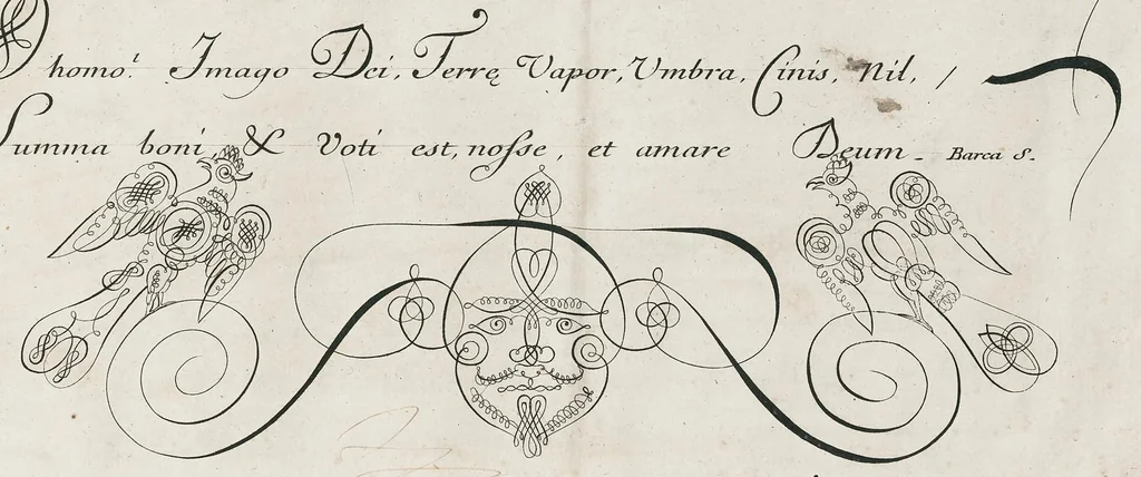 An illustration from Nuouo libro d' essemplari della scrittura italiana : secondo la maniera piú propria, piú facile, e piú moderna che si usa presentemente, leaf 16