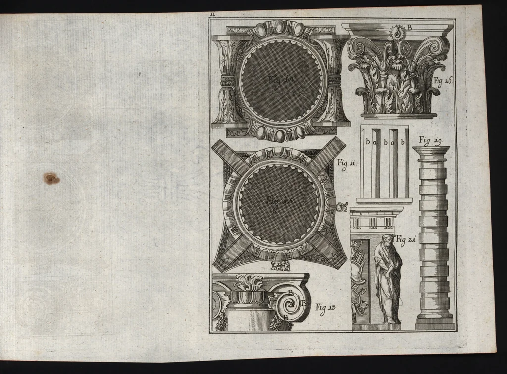 An illustration from Elemens de l'architecture civile, à l'usage des cavaliers du College Roial Thérésien, 1772, leaf 436
