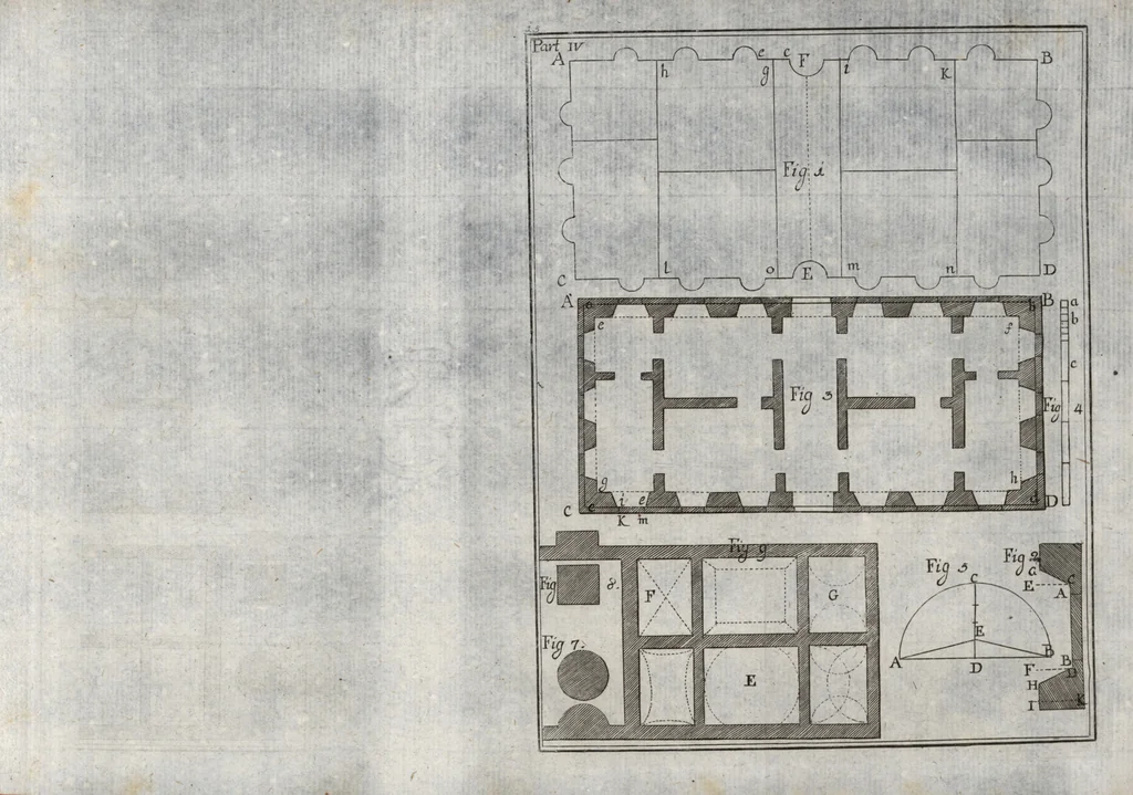 An illustration from Elemens de l'architecture civile, à l'usage des cavaliers du College Roial Thérésien, 1772, leaf 444