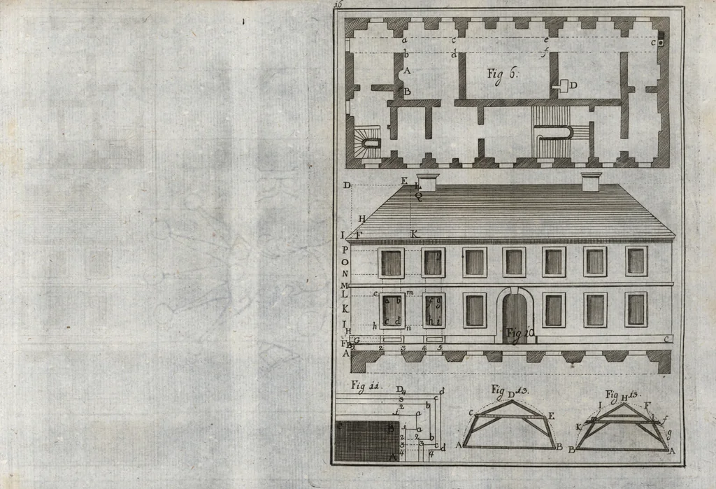 An illustration from Elemens de l'architecture civile, à l'usage des cavaliers du College Roial Thérésien, 1772, leaf 446