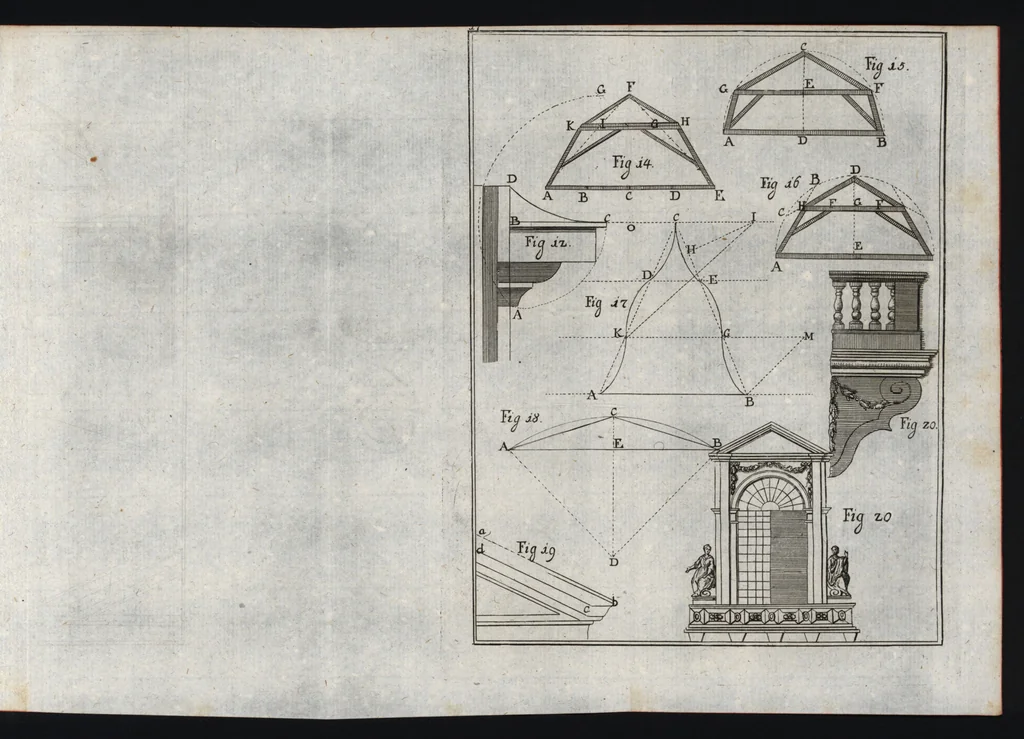 An illustration from Elemens de l'architecture civile, à l'usage des cavaliers du College Roial Thérésien, 1772, leaf 448