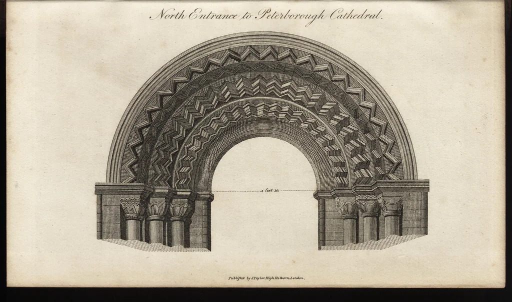 An illustration from Essays on Gothic architecture, 1808, leaf 212