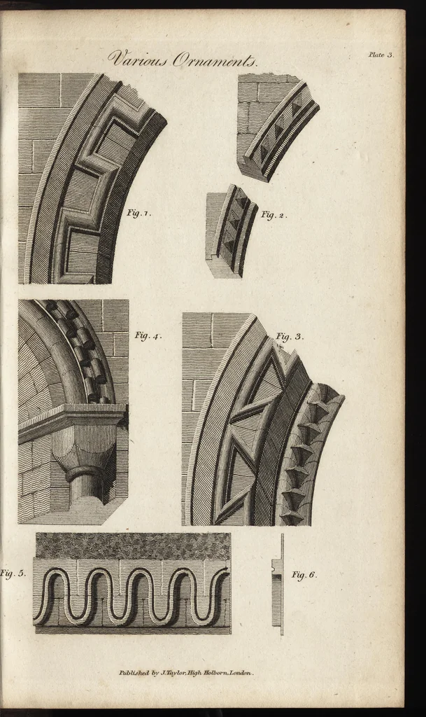 An illustration from Essays on Gothic architecture, 1808, leaf 214