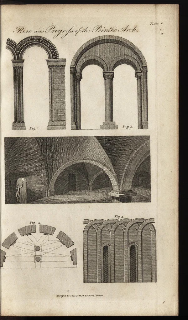An illustration from Essays on Gothic architecture, 1808, leaf 224