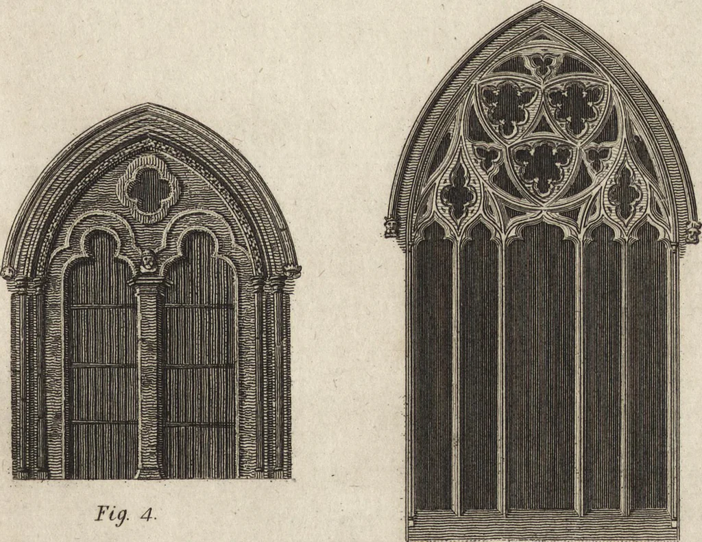An illustration from Essays on Gothic architecture, 1808, leaf 226