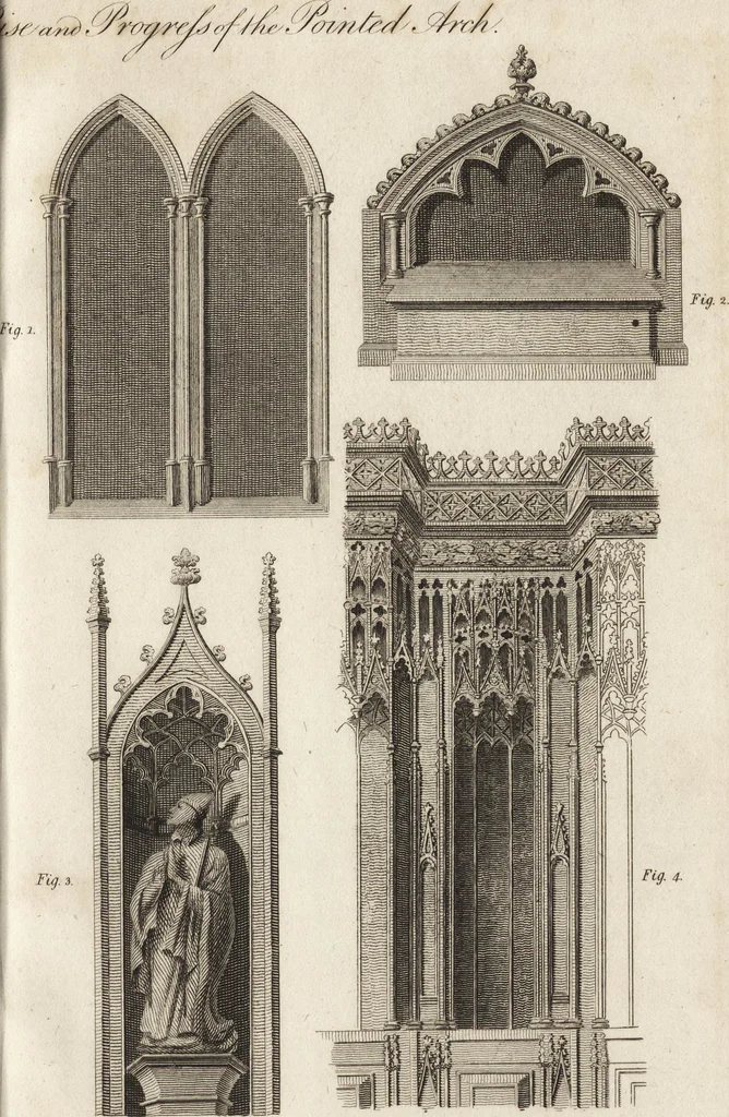 An illustration from Essays on Gothic architecture, 1808, leaf 228
