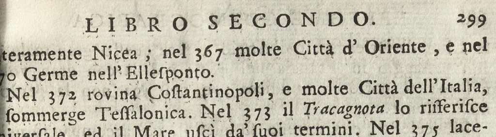 An illustration from Epitome cosmografica, o, Compendiosa introduttione all' astronomia, geografia & idrografia : per l'uso, dilucidatione, e fabbrica delle sfere, globi, planisferi, astrolabi, e tavole geografiche, e particolarmente degli stampati, e spiegati nelle publiche lettioni, 1693, leaf 424