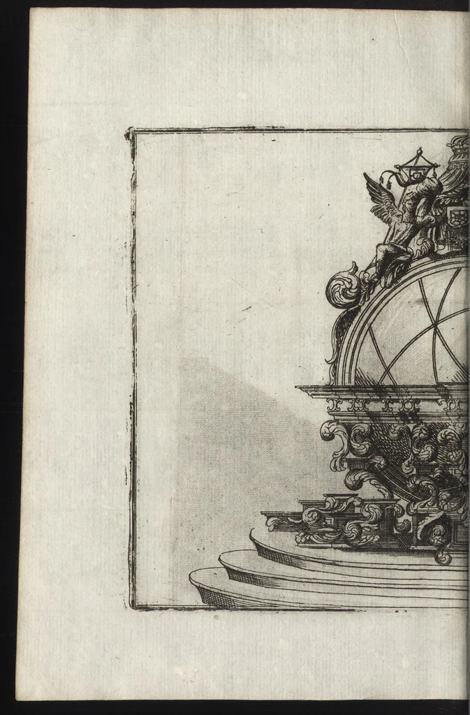 An illustration from Epitome cosmografica, o, Compendiosa introduttione all' astronomia, geografia & idrografia : per l'uso, dilucidatione, e fabbrica delle sfere, globi, planisferi, astrolabi, e tavole geografiche, e particolarmente degli stampati, e spiegati nelle publiche lettioni, 1693, leaf 469