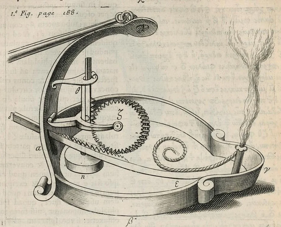 An illustration from Veterum mathematicorum Athenæi, Apollodori, Philonis, Bitonis, Heronis, et aliorum opera, Græce et Latine, pleraque nunc primum edita, 1693, leaf 207