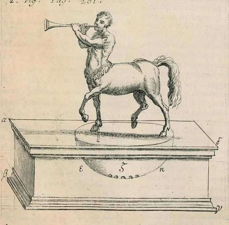 An illustration from Veterum mathematicorum Athenæi, Apollodori, Philonis, Bitonis, Heronis, et aliorum opera, Græce et Latine, pleraque nunc primum edita, 1693, leaf 220