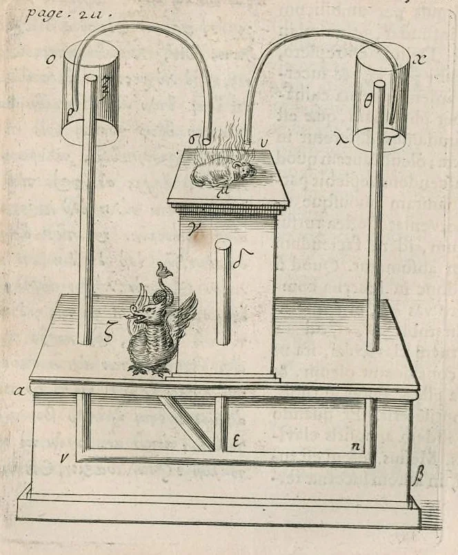An illustration from Veterum mathematicorum Athenæi, Apollodori, Philonis, Bitonis, Heronis, et aliorum opera, Græce et Latine, pleraque nunc primum edita, 1693, leaf 230