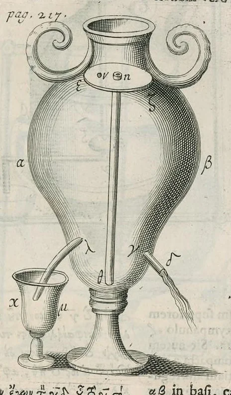 An illustration from Veterum mathematicorum Athenæi, Apollodori, Philonis, Bitonis, Heronis, et aliorum opera, Græce et Latine, pleraque nunc primum edita, 1693, leaf 236