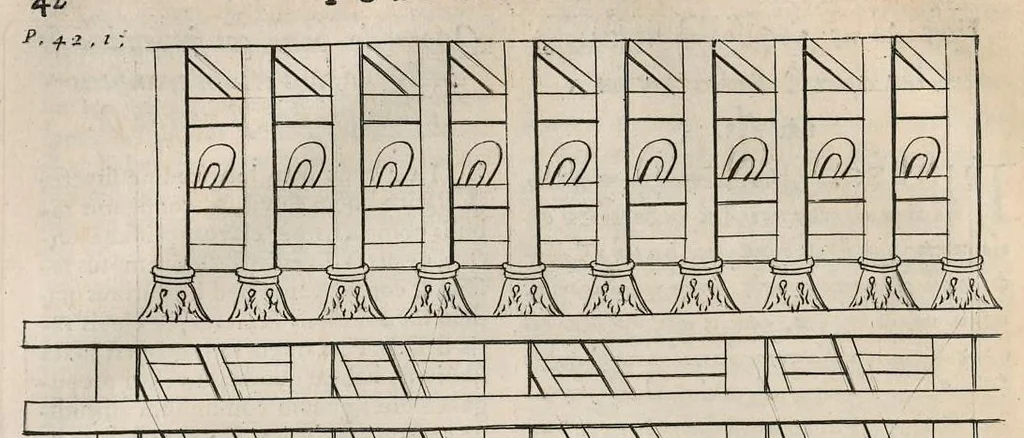 An illustration from Veterum mathematicorum Athenæi, Apollodori, Philonis, Bitonis, Heronis, et aliorum opera, Græce et Latine, pleraque nunc primum edita, 1693, leaf 61
