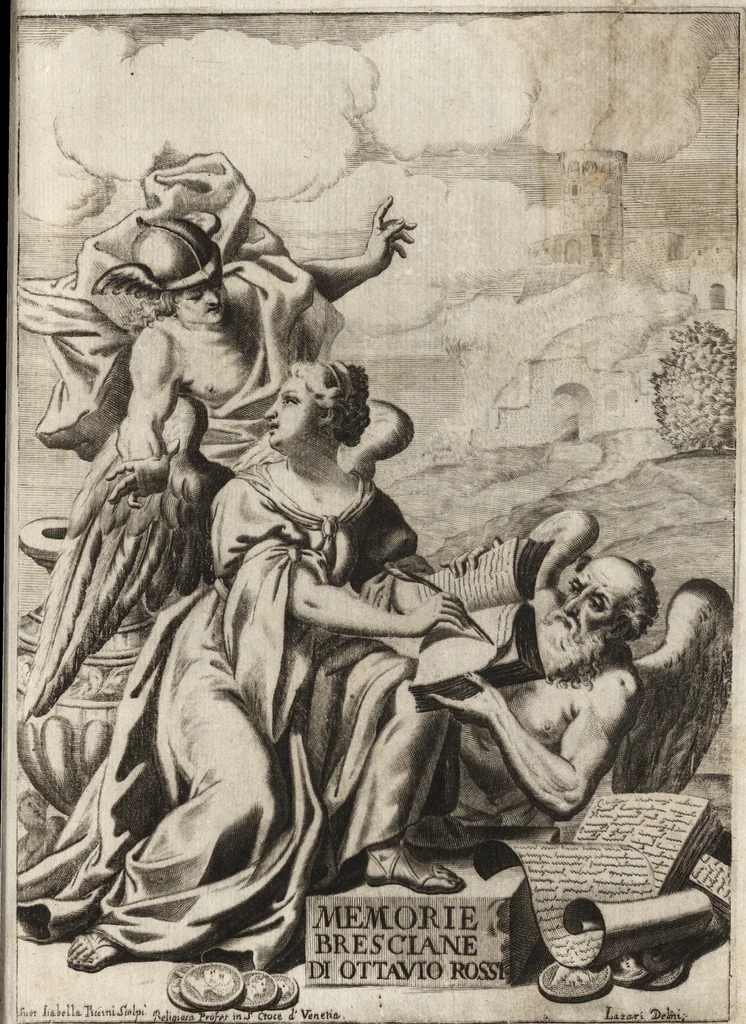 An illustration from Le memorie bresciane : opera historica e simbolica, 1693, leaf 8