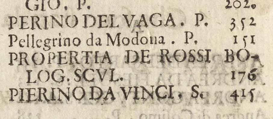 An illustration from Le vite de' più eccellenti pittori, scultori et architetti, 1647, leaf 9