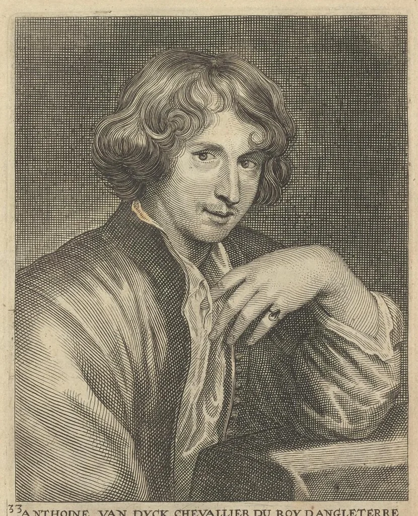 An illustration from The true effigies of the most eminent painters, and other famous artists that have flourished in Europe, curiously engraven on copper-plates : together with an account of the time when they lived, the most remarkable passages of their lives, and most considerable works : very useful for all such gentlemen as are lovers of art and ingenuity, 1694, leaf 54