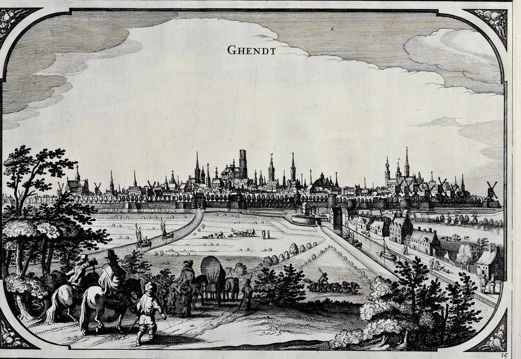 An illustration from Speculum Zelandiae : dat is, een beschryvinge ofte afbeelding der steden, ambachts-heerlijckheden, dorpen, castelen, ridderlijcke hofsteden, huysen en gebouwen, gelegen inde eylanden en de graeflijckheyt van Zeelandt, 1660, leaf 104