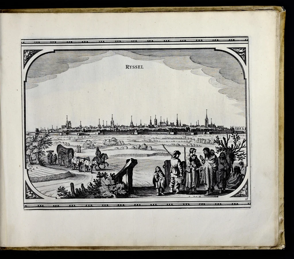 An illustration from Speculum Zelandiae : dat is, een beschryvinge ofte afbeelding der steden, ambachts-heerlijckheden, dorpen, castelen, ridderlijcke hofsteden, huysen en gebouwen, gelegen inde eylanden en de graeflijckheyt van Zeelandt, 1660, leaf 110